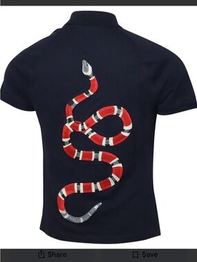 Gucci Men's Navy Polo Shirt